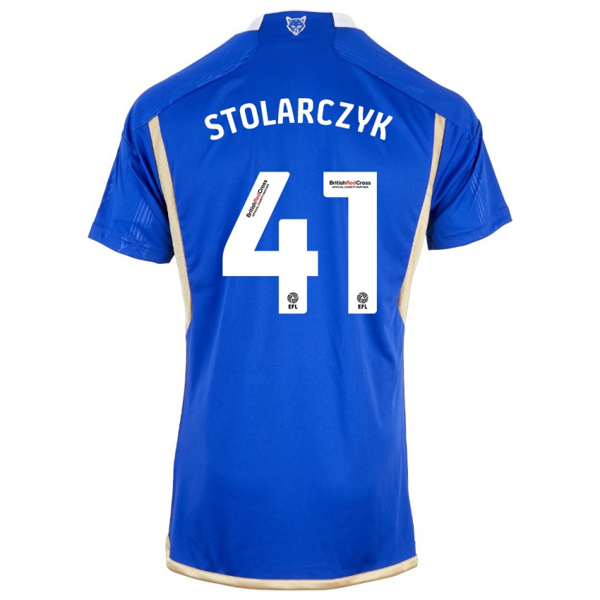 Homem Camisola Jakub Stolarczyk #41 Azul Real Principal 2023/24 Camisa Brasil