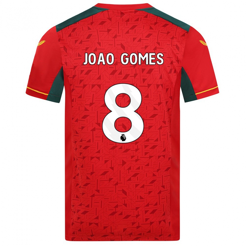 Homem Camisola Joao Gomes #8 Vermelho Alternativa 2023/24 Camisa Brasil