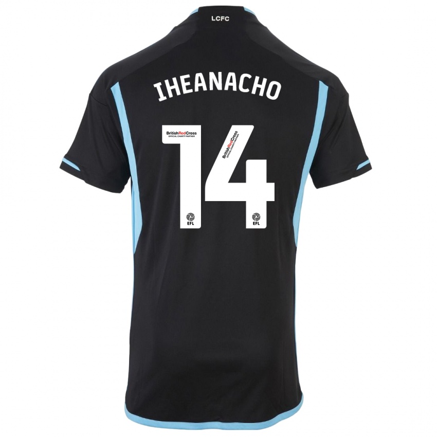 Homem Camisola Kelechi Iheanacho #14 Preto Alternativa 2023/24 Camisa Brasil