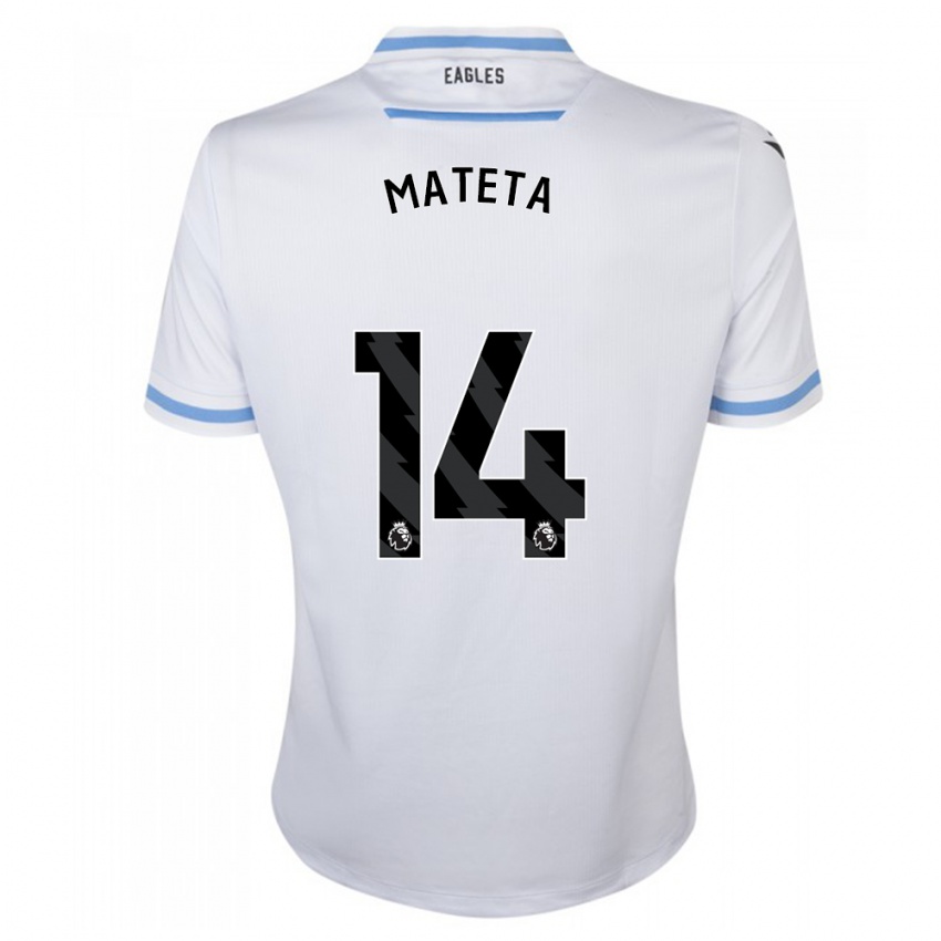 Homem Camisola Jean-Philippe Mateta #14 Branco Alternativa 2023/24 Camisa Brasil