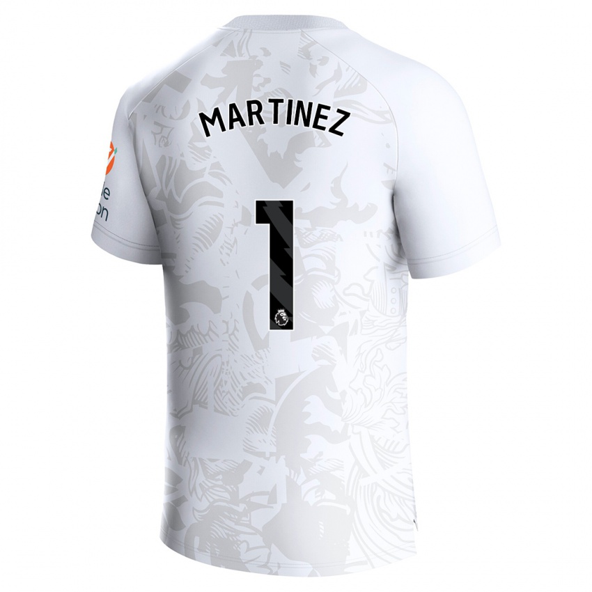 Homem Camisola Emiliano Martinez #1 Branco Alternativa 2023/24 Camisa Brasil