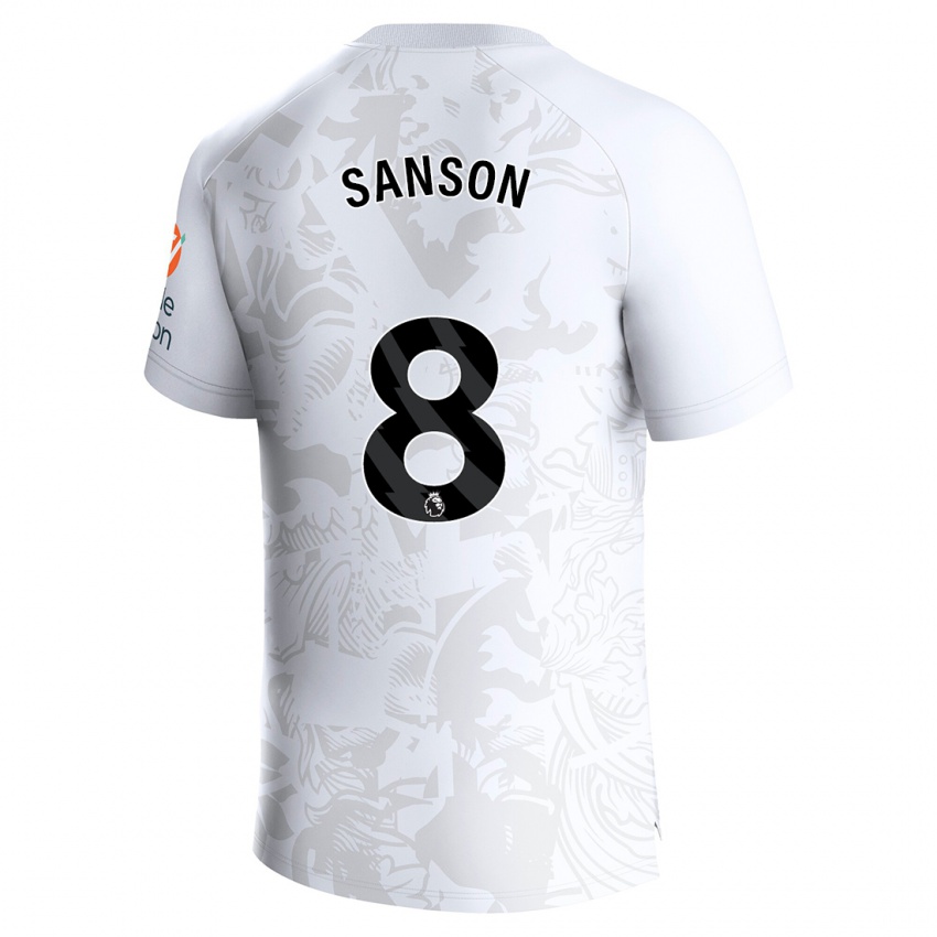 Homem Camisola Morgan Sanson #8 Branco Alternativa 2023/24 Camisa Brasil
