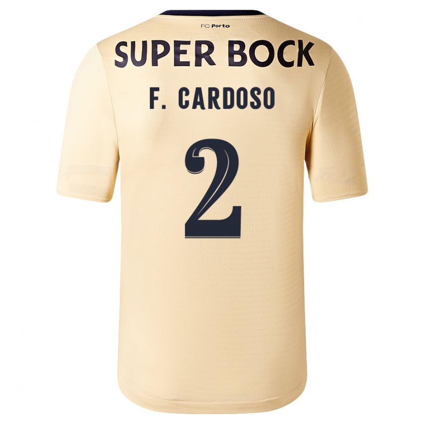 Homem Camisola Fabio Cardoso #2 Bege-Dourado Alternativa 2023/24 Camisa Brasil