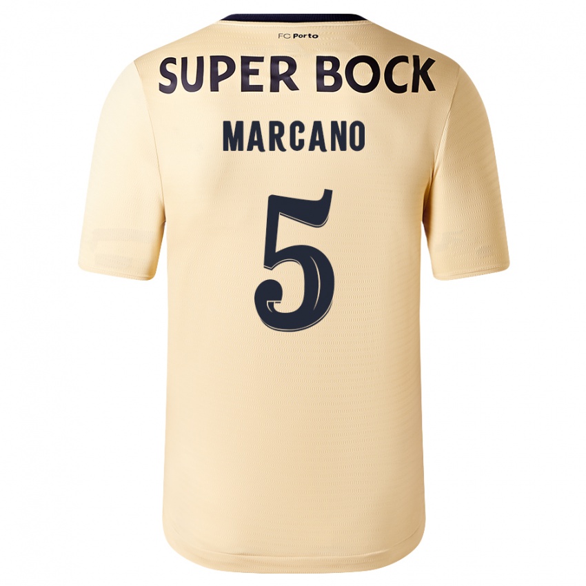 Homem Camisola Ivan Marcano #5 Bege-Dourado Alternativa 2023/24 Camisa Brasil