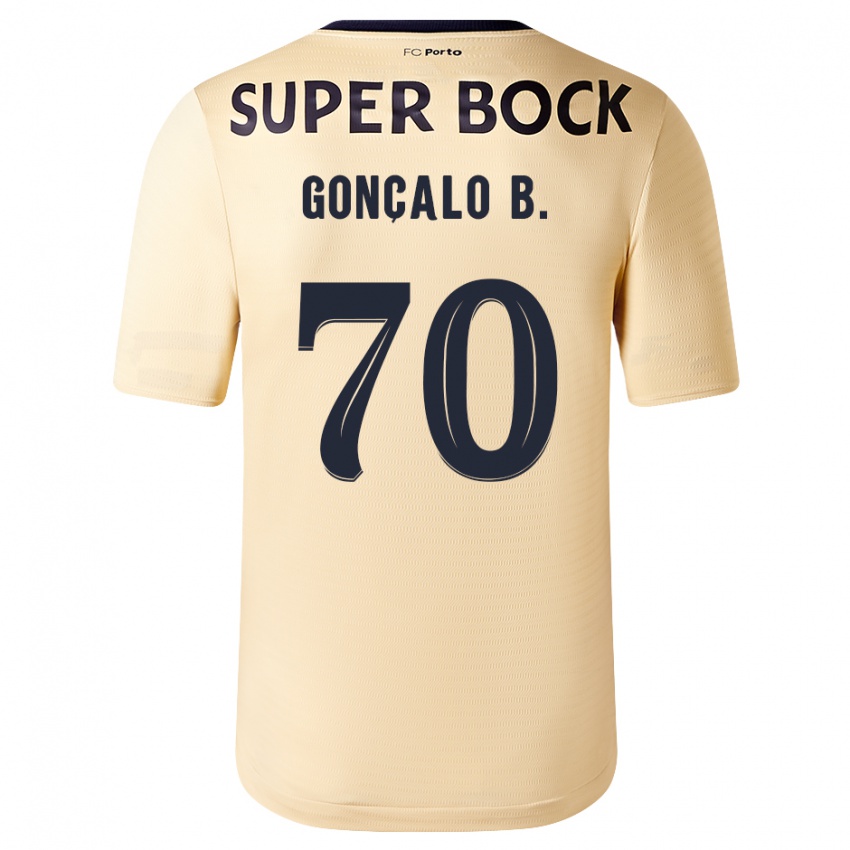 Homem Camisola Goncalo Borges #70 Bege-Dourado Alternativa 2023/24 Camisa Brasil