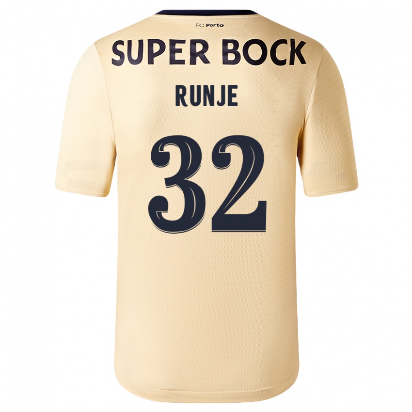 Homem Camisola Roko Runje #32 Bege-Dourado Alternativa 2023/24 Camisa Brasil