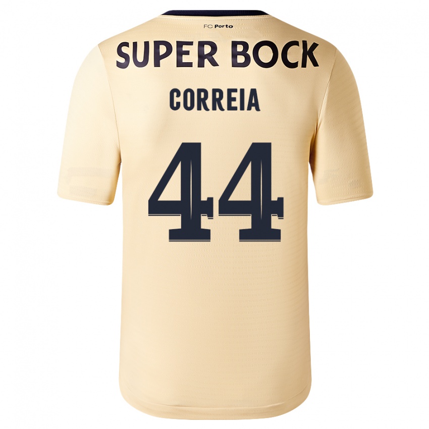 Homem Camisola Romain Correia #44 Bege-Dourado Alternativa 2023/24 Camisa Brasil