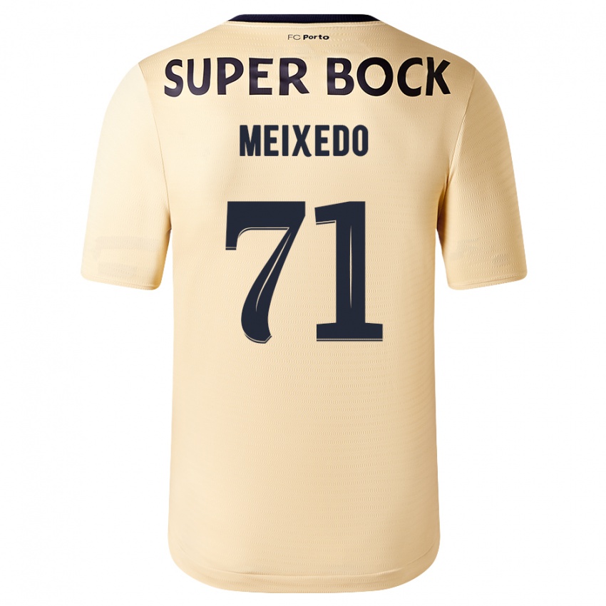 Homem Camisola Francisco Meixedo #71 Bege-Dourado Alternativa 2023/24 Camisa Brasil