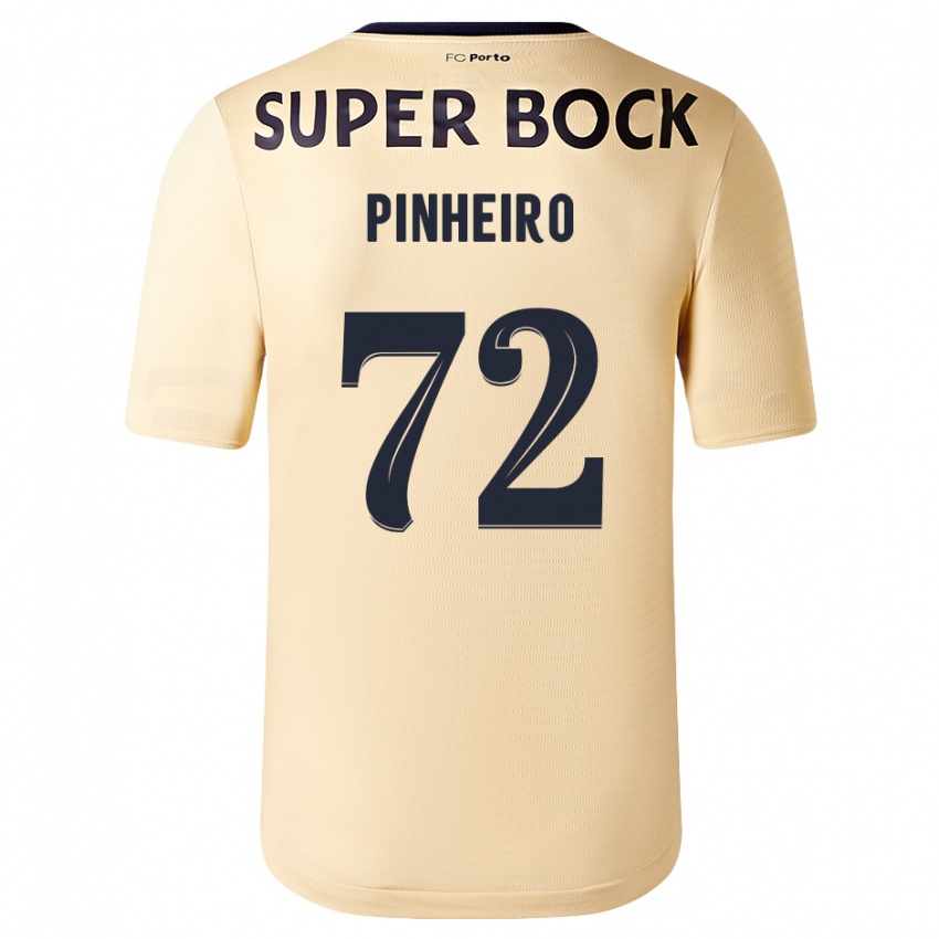 Homem Camisola Rodrigo Pinheiro #72 Bege-Dourado Alternativa 2023/24 Camisa Brasil