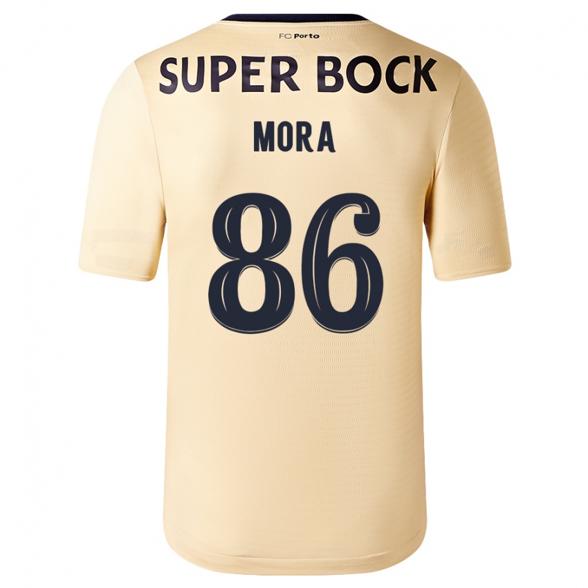 Homem Camisola Rodrigo Mora #86 Bege-Dourado Alternativa 2023/24 Camisa Brasil