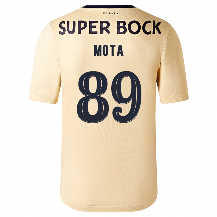 Homem Camisola Luís Mota #89 Bege-Dourado Alternativa 2023/24 Camisa Brasil