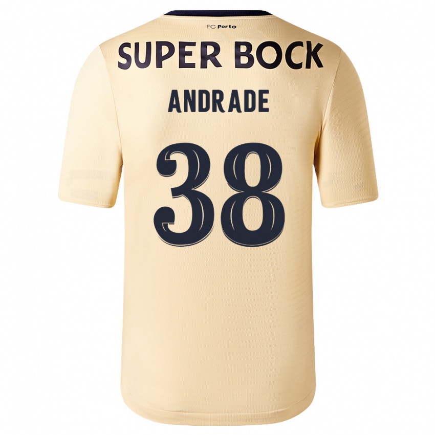 Homem Camisola Fernando Andrade #38 Bege-Dourado Alternativa 2023/24 Camisa Brasil