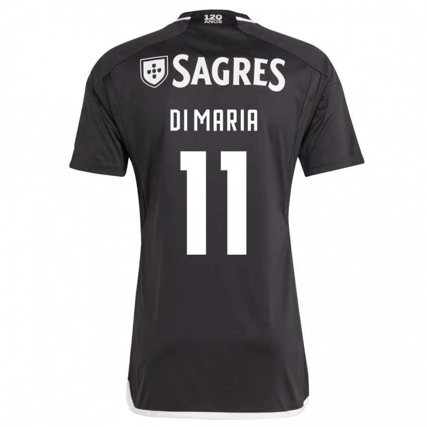 Homem Camisola Angel Di Maria #11 Preto Alternativa 2023/24 Camisa Brasil