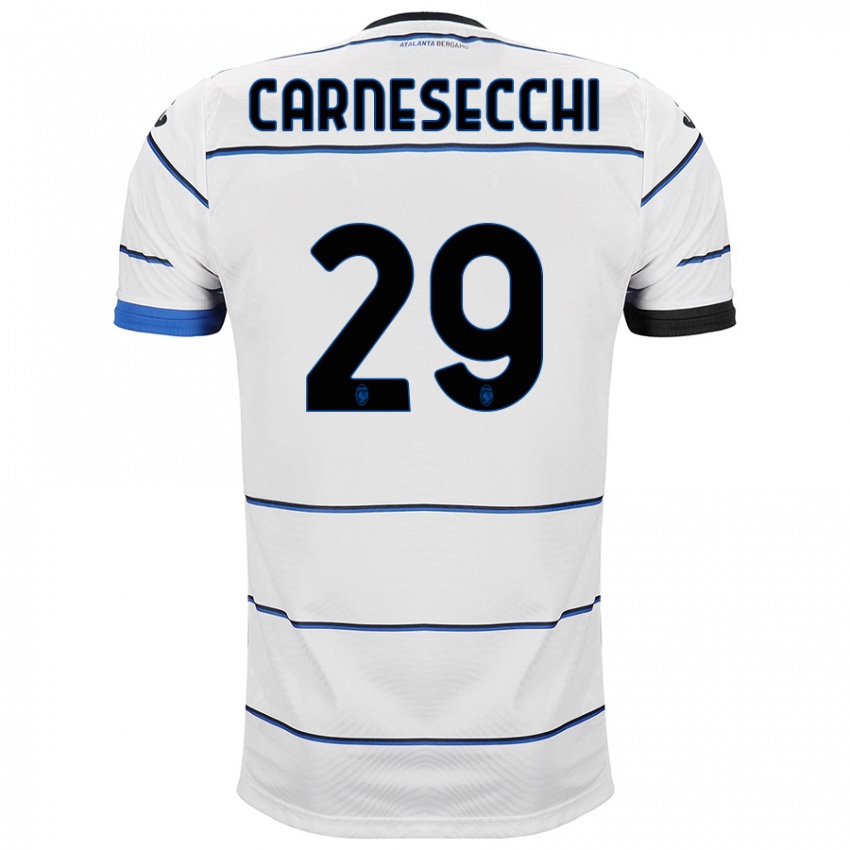 Homem Camisola Marco Carnesecchi #29 Branco Alternativa 2023/24 Camisa Brasil