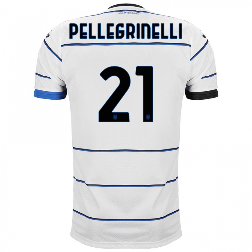 Homem Camisola Giorgia Pellegrinelli #21 Branco Alternativa 2023/24 Camisa Brasil