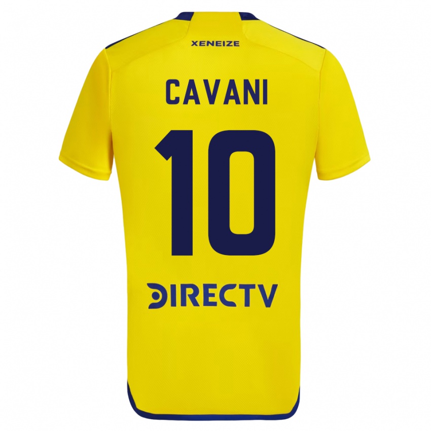 Homem Camisola Edinson Cavani #10 Amarelo Alternativa 2023/24 Camisa Brasil