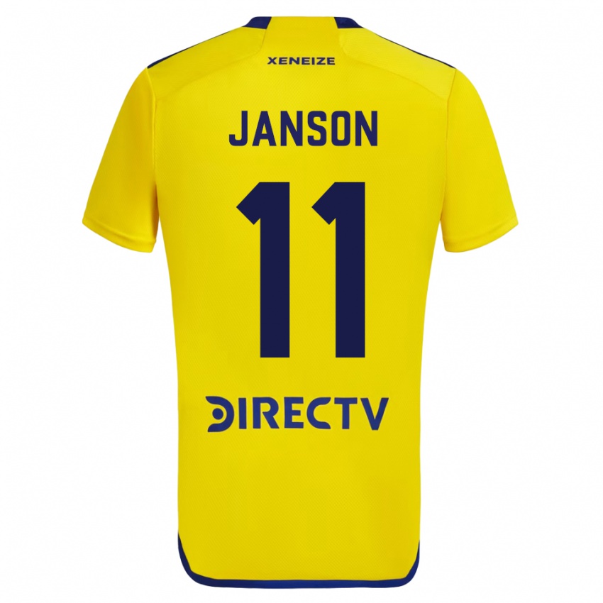 Homem Camisola Lucas Janson #11 Amarelo Alternativa 2023/24 Camisa Brasil