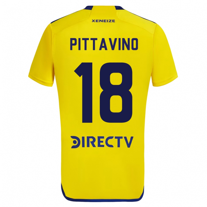 Homem Camisola Rodrigo Pittavino #18 Amarelo Alternativa 2023/24 Camisa Brasil