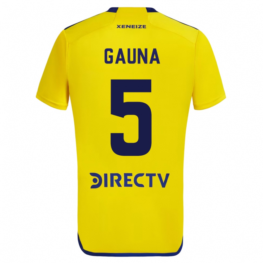 Homem Camisola Santiago Gauna #5 Amarelo Alternativa 2023/24 Camisa Brasil