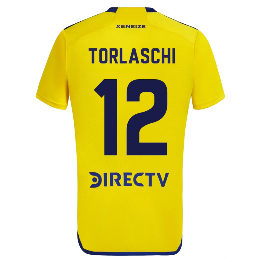 Homem Camisola Lucas Torlaschi #12 Amarelo Alternativa 2023/24 Camisa Brasil