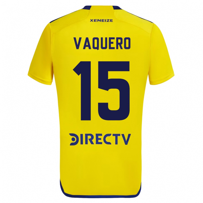 Homem Camisola Iván Vaquero #15 Amarelo Alternativa 2023/24 Camisa Brasil