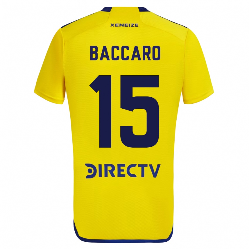 Homem Camisola Camila Baccaro #15 Amarelo Alternativa 2023/24 Camisa Brasil