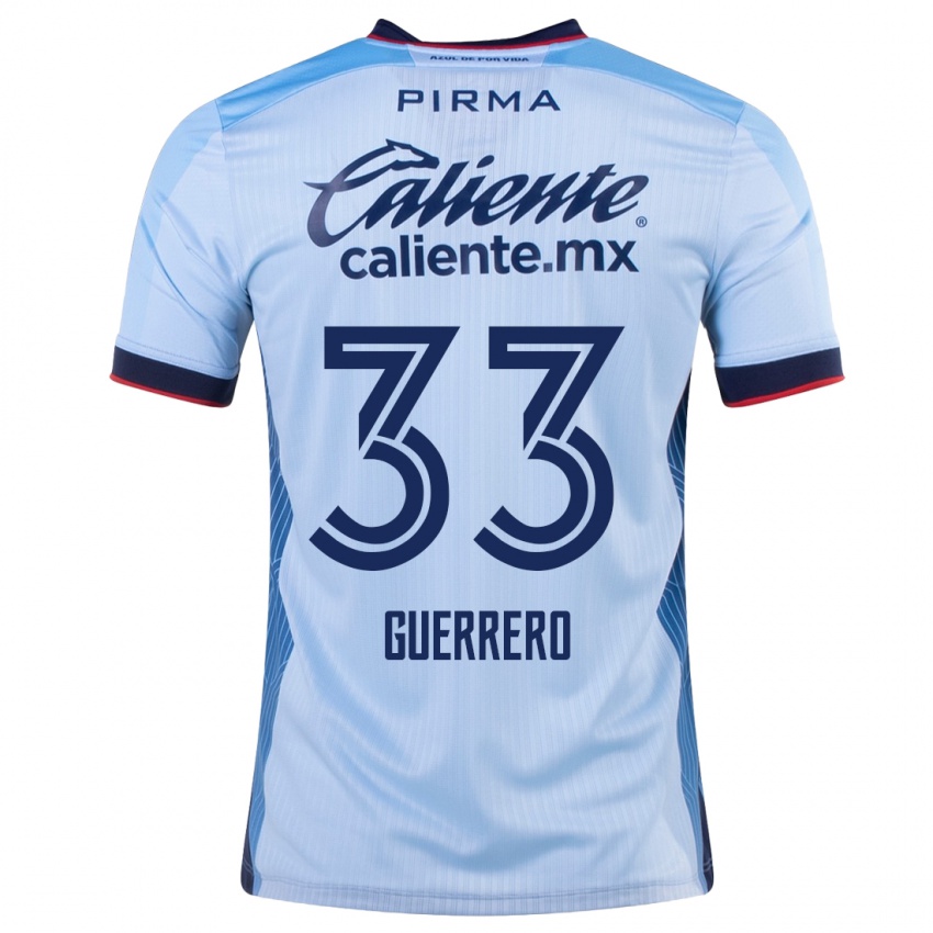 Homem Camisola Rafael Guerrero #33 Céu Azul Alternativa 2023/24 Camisa Brasil