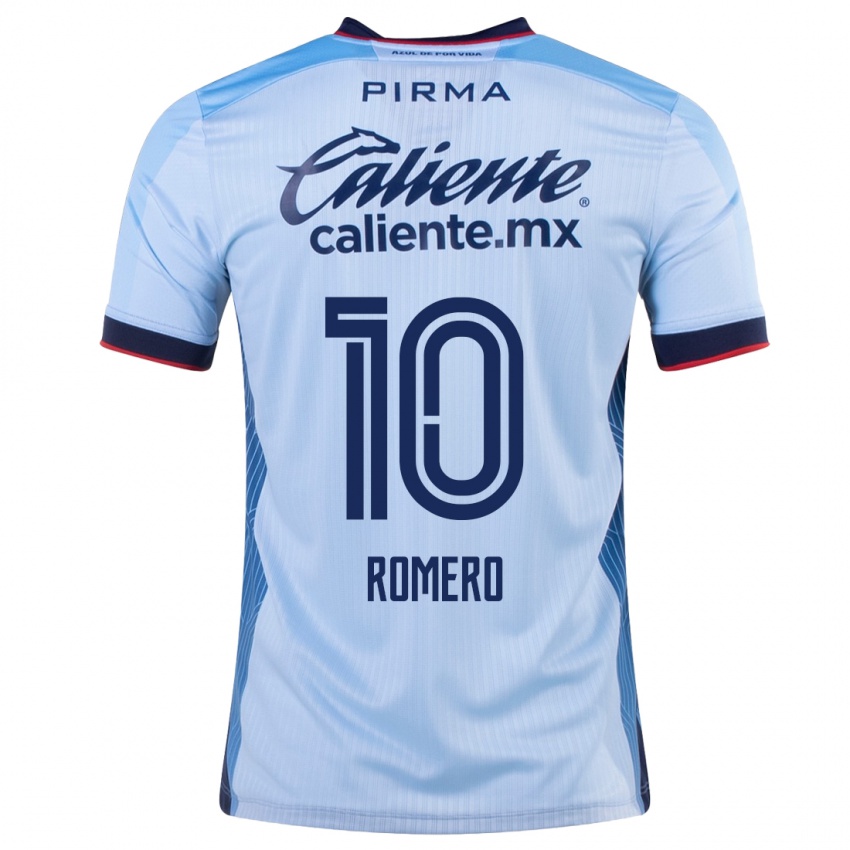 Homem Camisola Angel Romero #10 Céu Azul Alternativa 2023/24 Camisa Brasil