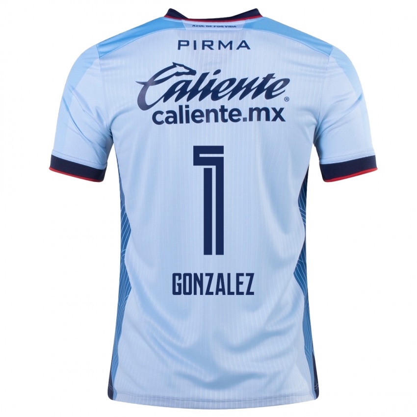 Homem Camisola Itzayana Gonzalez #1 Céu Azul Alternativa 2023/24 Camisa Brasil