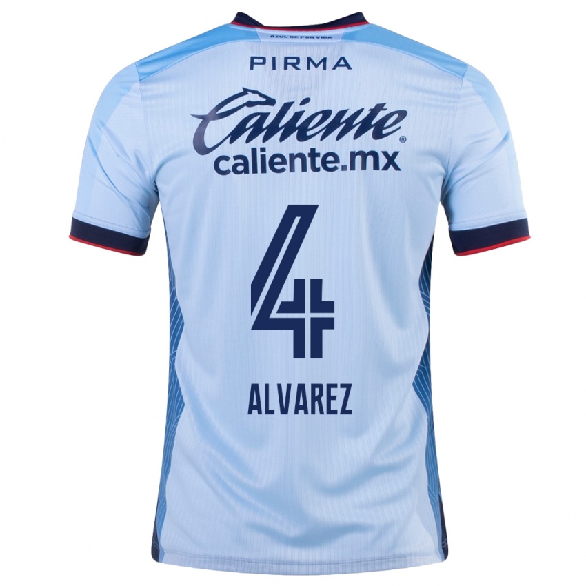 Homem Camisola Gabriela Alvarez #4 Céu Azul Alternativa 2023/24 Camisa Brasil