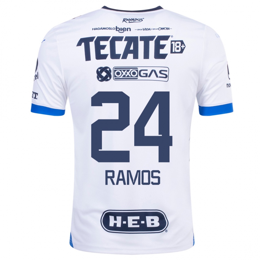 Homem Camisola Cesar Ramos #24 Branco Alternativa 2023/24 Camisa Brasil