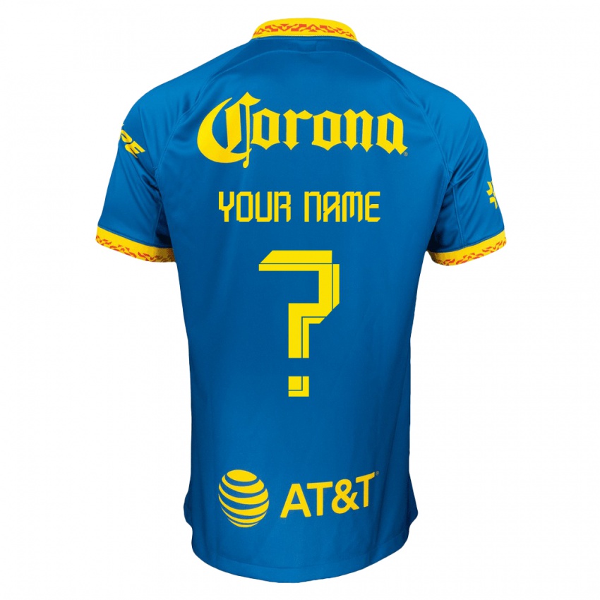 Homem Camisola Seu Nome #0 Azul Alternativa 2023/24 Camisa Brasil