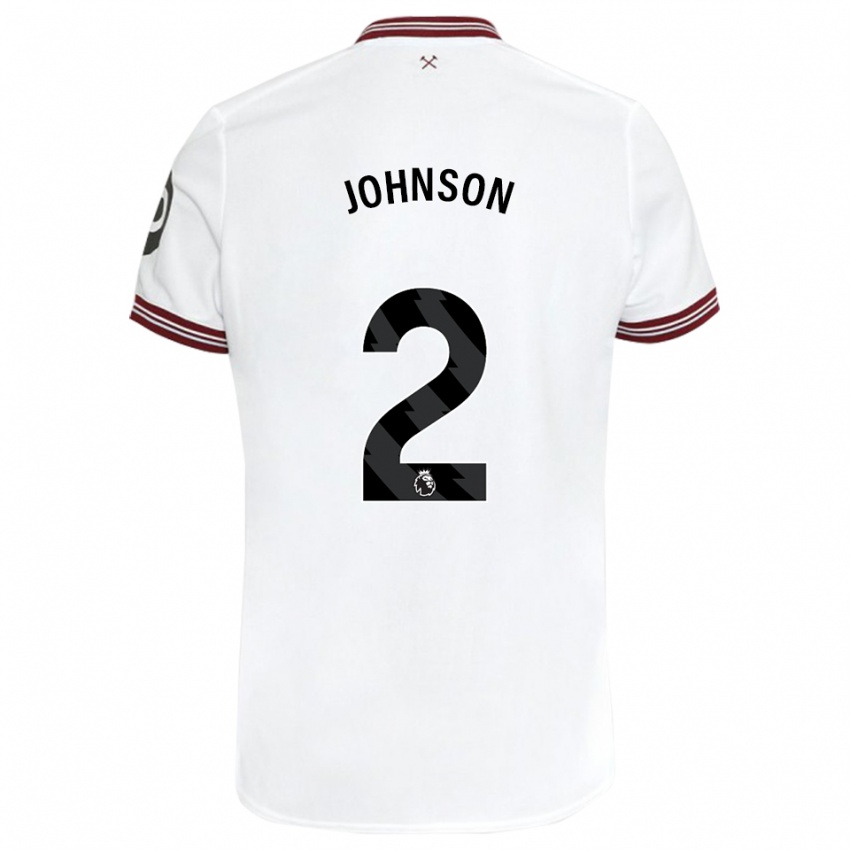 Mulher Camisola Ben Johnson #2 Branco Alternativa 2023/24 Camisa Brasil