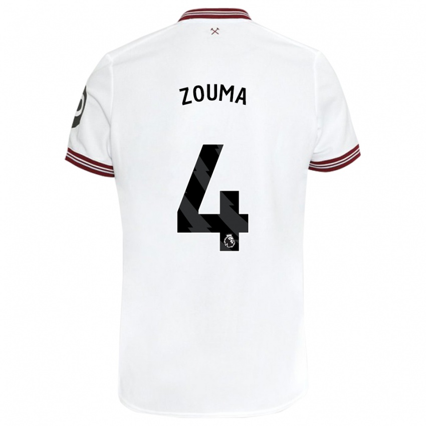 Mulher Camisola Kurt Zouma #4 Branco Alternativa 2023/24 Camisa Brasil