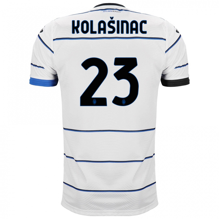 Mulher Camisola Sead Kolasinac #23 Branco Alternativa 2023/24 Camisa Brasil