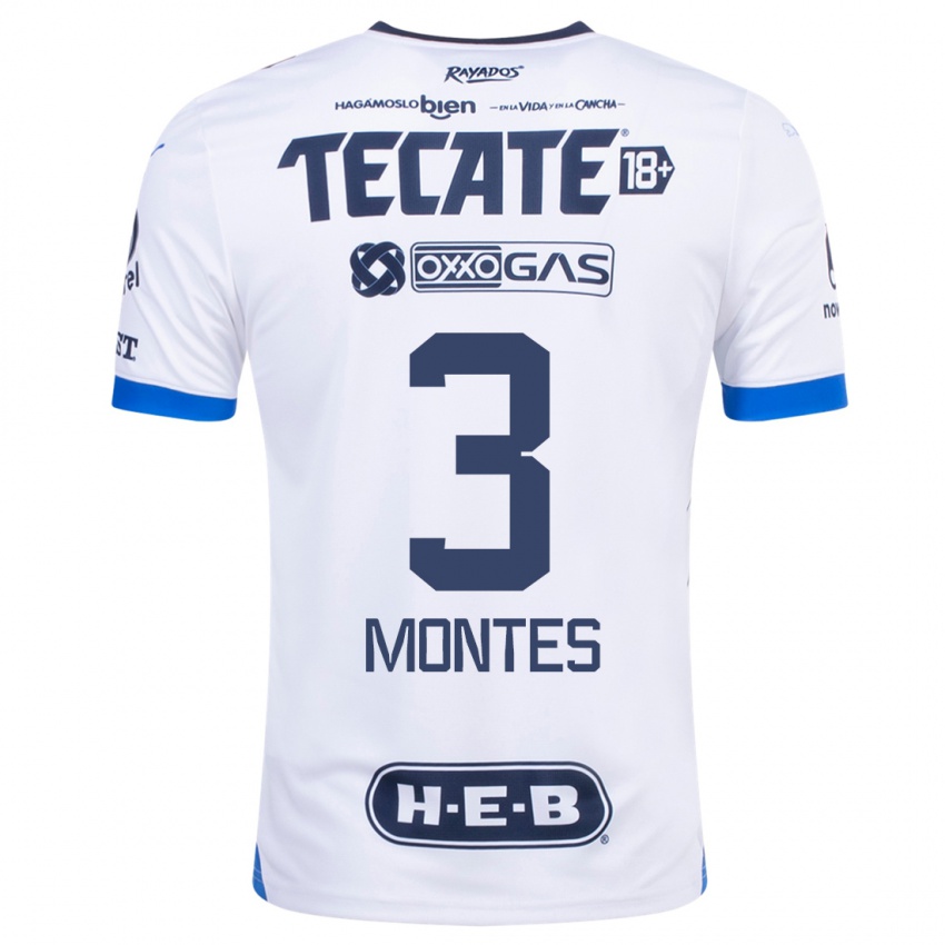Mulher Camisola Cesar Montes #3 Branco Alternativa 2023/24 Camisa Brasil