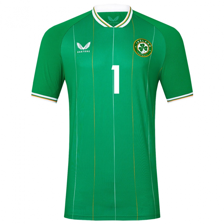 Criança Camisola Irlanda Reece Byrne #1 Verde Principal 24-26 Camisa Brasil