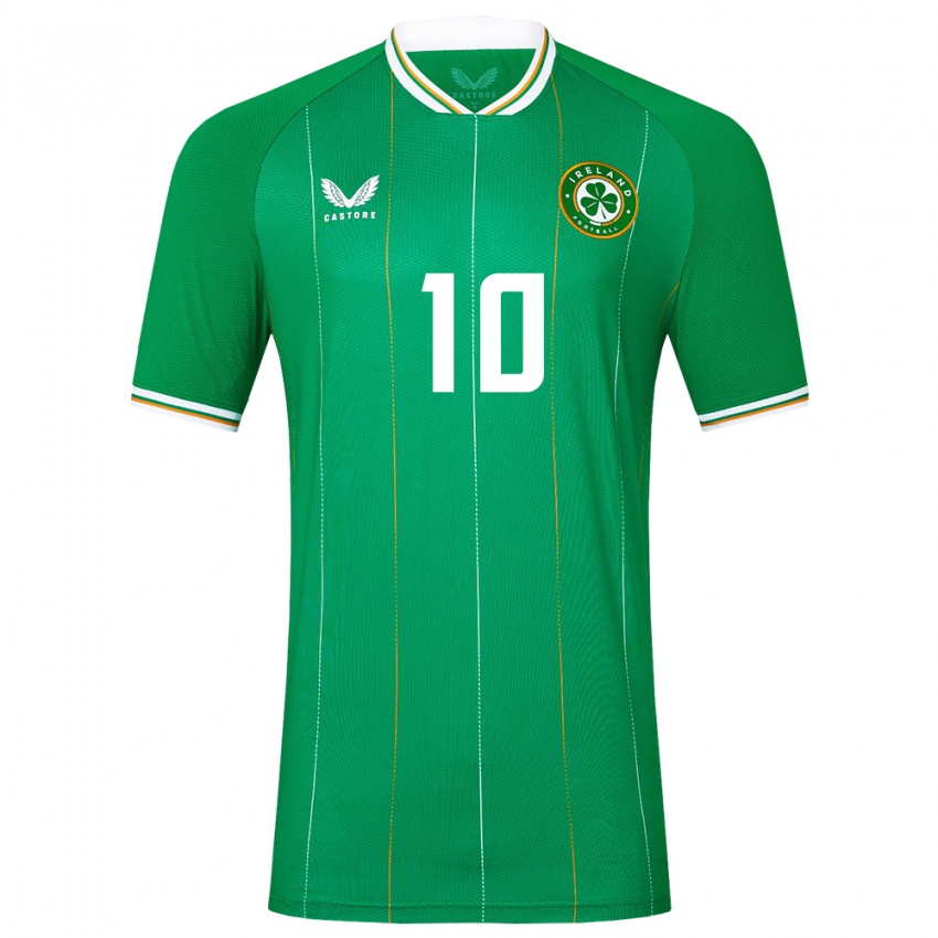 Criança Camisola Irlanda Harry Vaughan #10 Verde Principal 24-26 Camisa Brasil