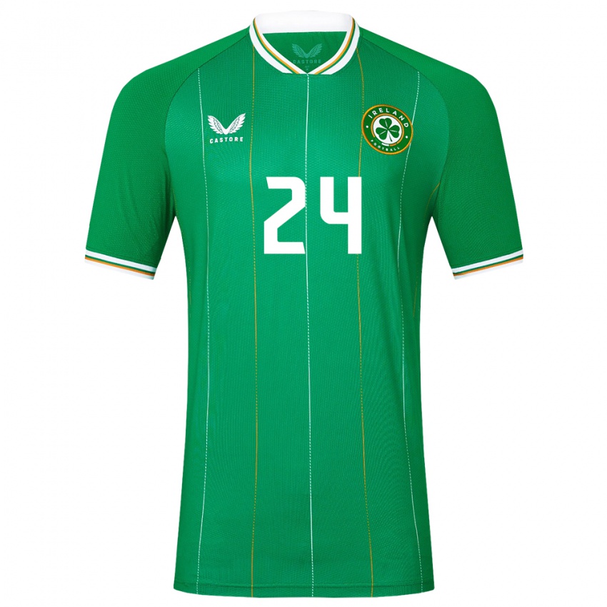 Criança Camisola Irlanda Sean Roughan #24 Verde Principal 24-26 Camisa Brasil