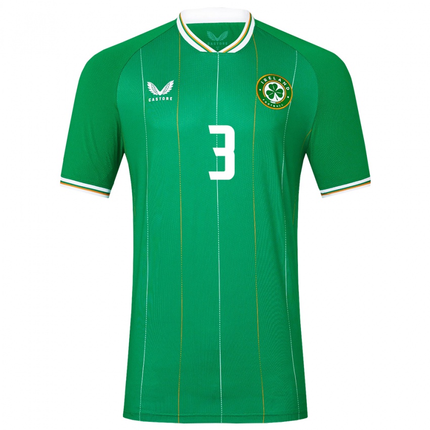 Criança Camisola Irlanda Tayo Adaramola #3 Verde Principal 24-26 Camisa Brasil