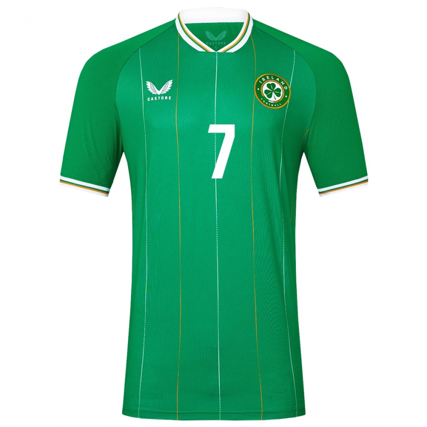 Criança Camisola Irlanda Rory Finneran #7 Verde Principal 24-26 Camisa Brasil