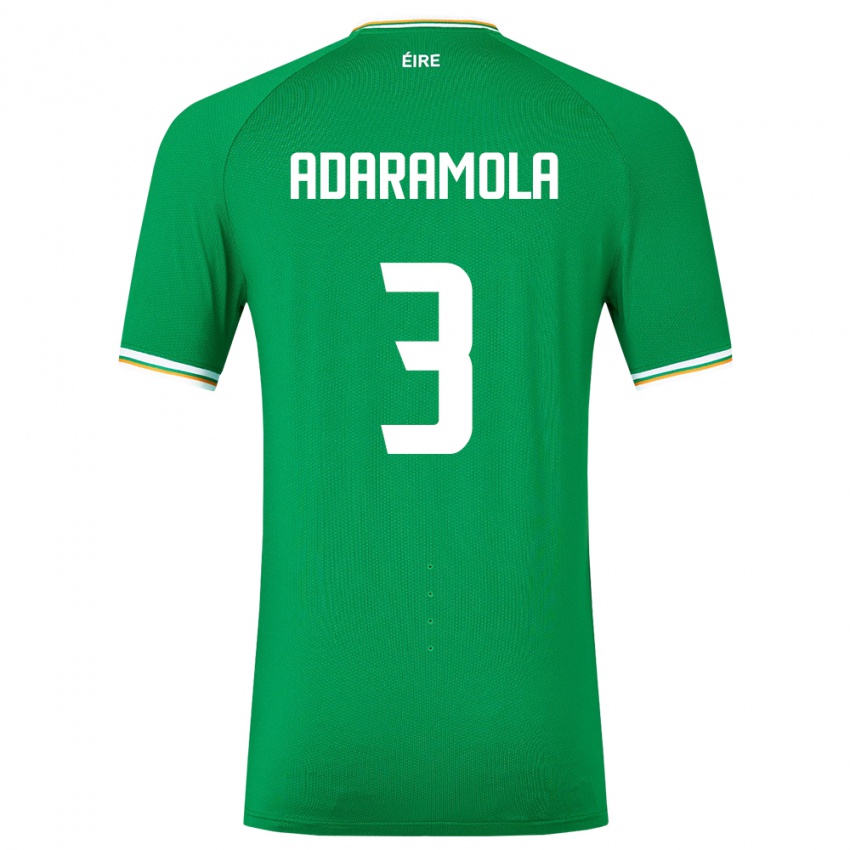 Criança Camisola Irlanda Tayo Adaramola #3 Verde Principal 24-26 Camisa Brasil