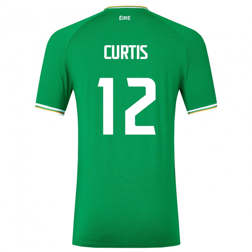 Criança Camisola Irlanda Sam Curtis #12 Verde Principal 24-26 Camisa Brasil