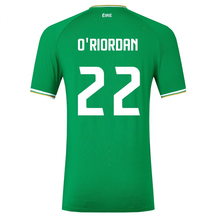 Criança Camisola Irlanda Connor O'riordan #22 Verde Principal 24-26 Camisa Brasil