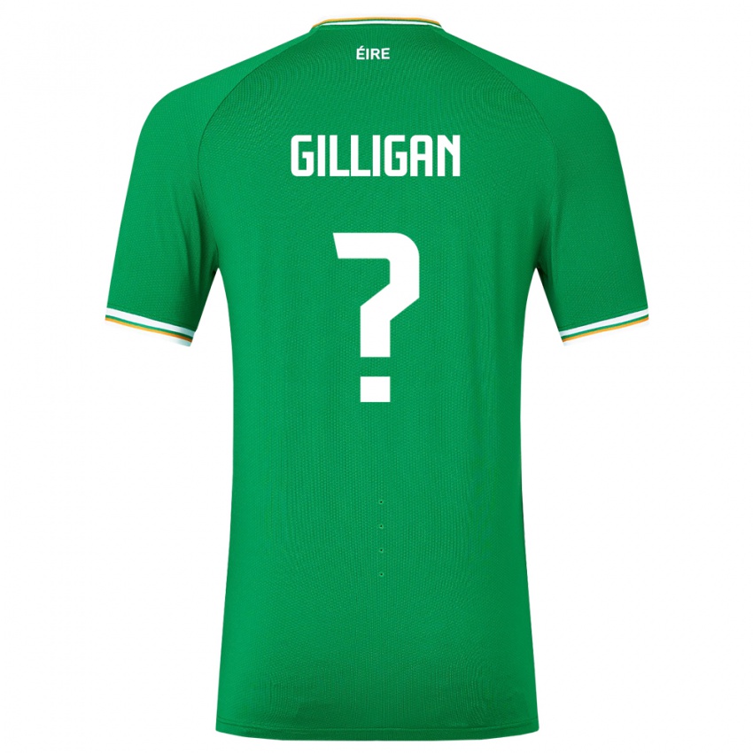 Criança Camisola Irlanda Ciaran Gilligan #0 Verde Principal 24-26 Camisa Brasil