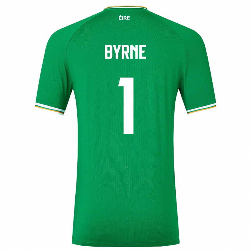 Criança Camisola Irlanda Reece Byrne #1 Verde Principal 24-26 Camisa Brasil