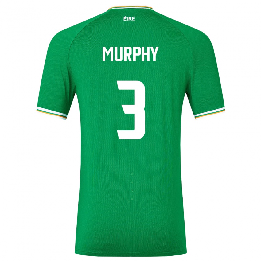 Criança Camisola Irlanda Alex Murphy #3 Verde Principal 24-26 Camisa Brasil