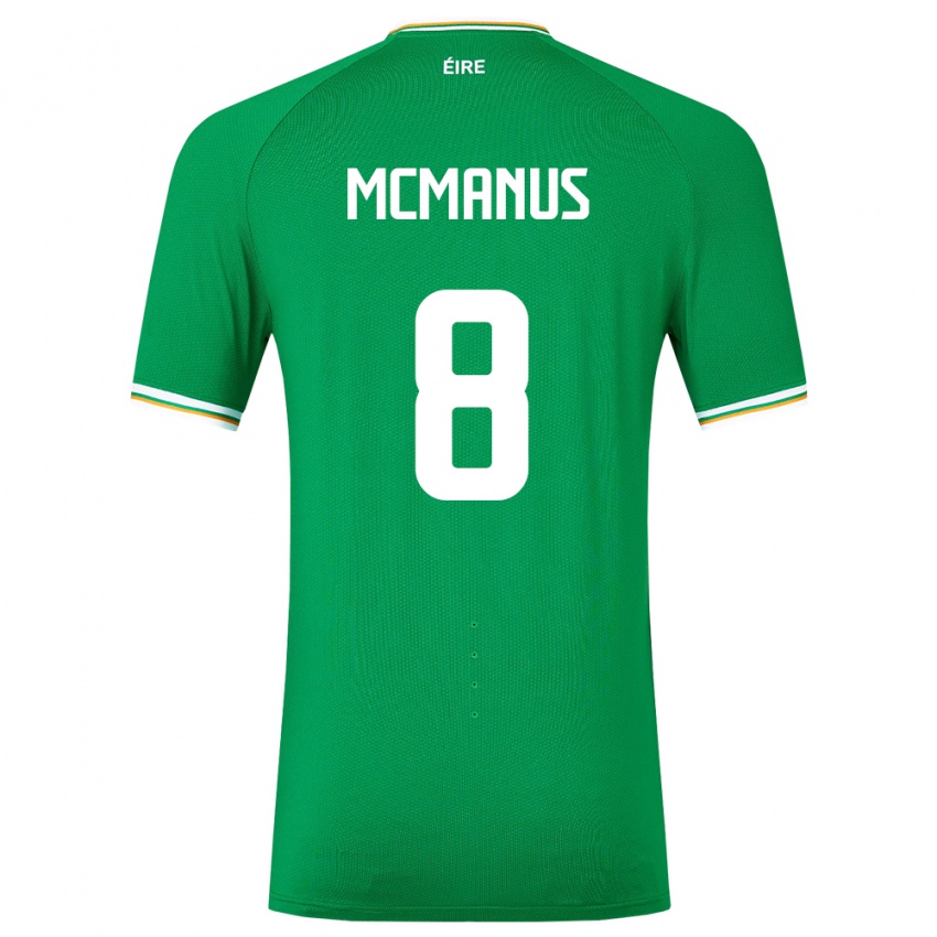 Criança Camisola Irlanda James Mcmanus #8 Verde Principal 24-26 Camisa Brasil