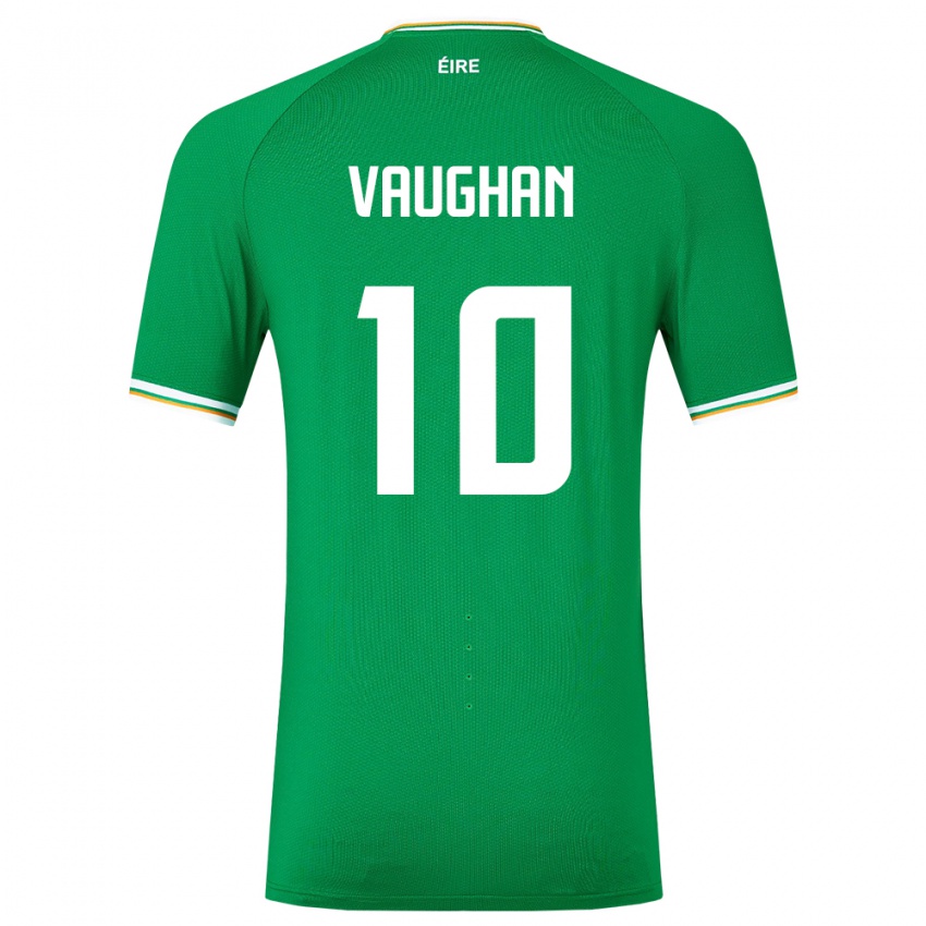 Criança Camisola Irlanda Harry Vaughan #10 Verde Principal 24-26 Camisa Brasil