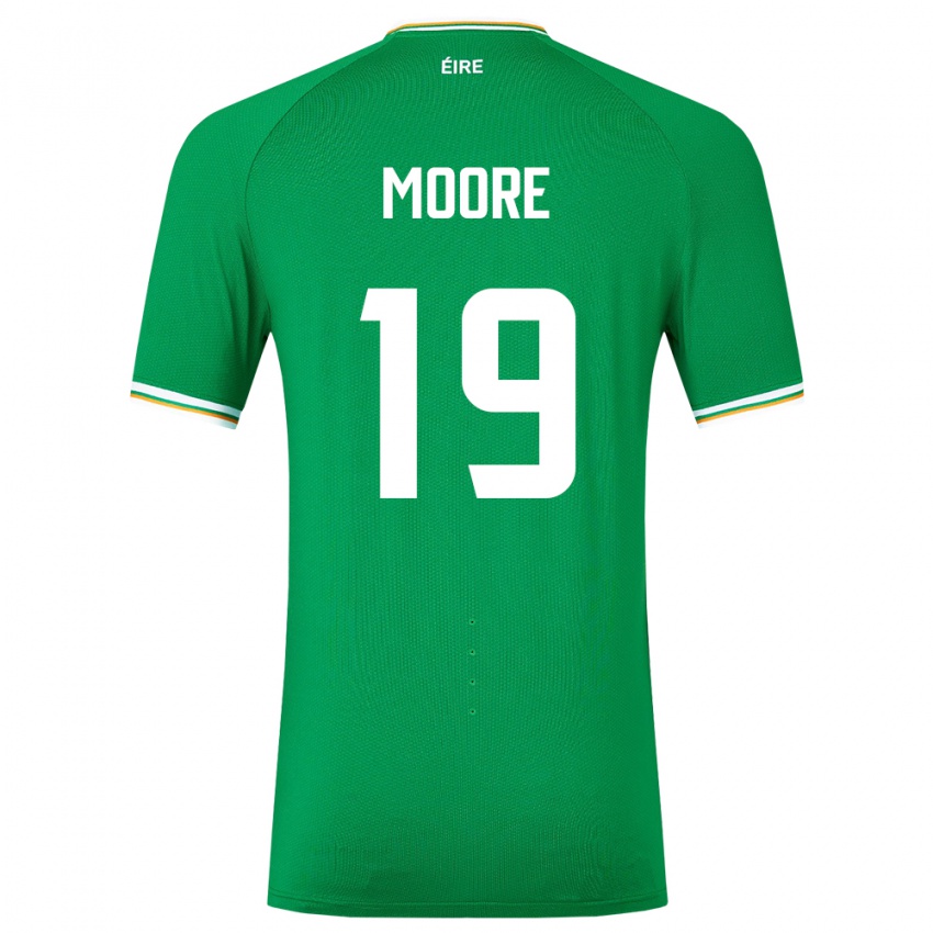 Criança Camisola Irlanda Sean Moore #19 Verde Principal 24-26 Camisa Brasil